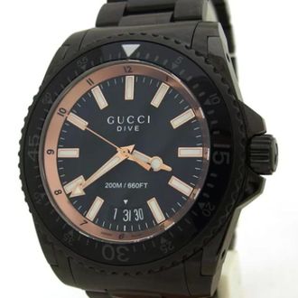 Gucci Pre-owned Duikhorloge - Heren - Pre-owned - Zwart - Maat: ONE Size