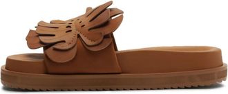 Farm Rio Monstera sandals - women - Rubber/Calf Leather/Calf Leather - 6.5 - L0076-BEIGE/NATURALS