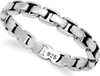 Samuel B. Sterling Silver Box Chain Ring at Nordstrom Rack, Size 10