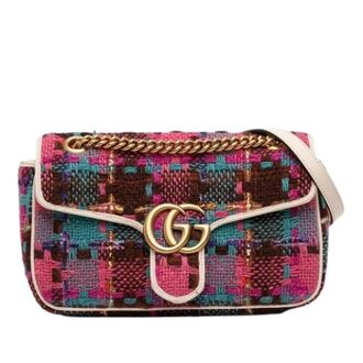 Gucci Pre-owned Vintage Tweed Shoulder Bag - Dames - Pre-owned - Roze - Maat: ONE Size Tweed