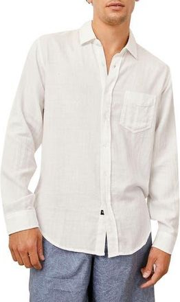 Rails Wyatt Relaxed Fit Solid Button-Up Shirt in White at Nordstrom Rack, Size X-Large