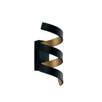Netlighting HELIX LED Swirl Wall Light Black Gold 720lm 3000K 10x26x13.5cm | Size: 10x26x13.5 cm