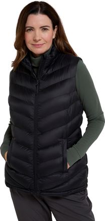 Mountain Warehouse Seasons Womens Fur Lined Gilet - Water-Resistant Sleeveless Jacket with Padded Insulation - Autumn Winter, Camping, Outdoors, Travelling & Hiking Blac