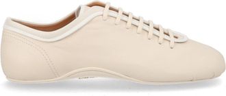 Dries Van Noten Neutrals Minimalist Rounded Toe Ballet Flats