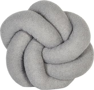 Beliani Beliani - Coj&iacute;n Nudo Decorativo Moderno 45 X 45 Cm De Boucl&eacute; Gris Angelonia