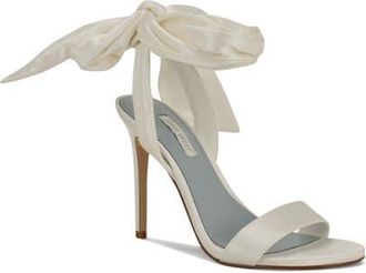 Nine West Maddie Stiletto Sandal in White at Nordstrom, Size 6.5