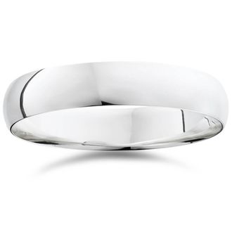 Pompeii3 5mm Dome High Polished Wedding Band 950 Platinum Size Selectable
