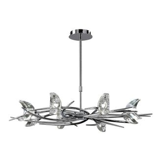 Netlighting Eclipse Telescopic 8 Light G9 Polished Chrome in Silver