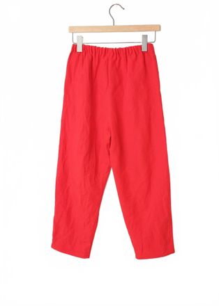 Apuntob Womens Linen Tapered Trouser In Pomegranate