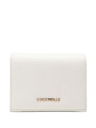 Coccinelle metallic-logo wallet - White