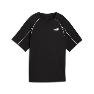 Puma T-Shirt PUMA SPORT RELAXED TEE, Damen, Gr. XL, schwarz (puma schwarz), Jersey, Obermaterial: 100% Baumwolle, bedruckt, relaxed fit normal, Rundhals, S