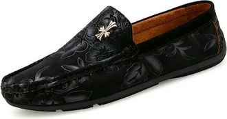 Generic QXDZSW Mens Shoes Casual Personality Loafers Breathable Slip on Orange Yellow Driving Shoes