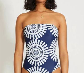 Lemlem Womens Dana Bandana In Zeina Navy