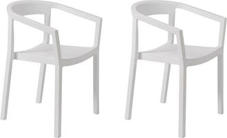 Resol Peach Set 2 Silla Con Brazos Interior, Exterior Blanco