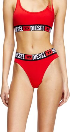 Diesel 3-pack thongs with logo waist - Strings - Woman - Multicolor