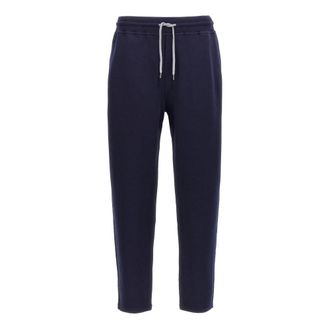 Brunello Cucinelli Cotton Blend Joggers - male - Brunello Cucinelli - Sweatpants - Blue - XL - Trousers