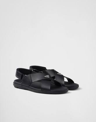 Prada Crisscross leather sandals