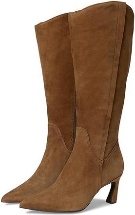 Naturalizer Emily Wide Calf Knee High Boots Womens Boots Dark Chestnut Brown Suede : 10.5 M (B), Leather