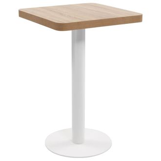 vidaXL Mesa De Bistr&oacute; Mdf Marr&oacute;n Claro 50x50 Cm Vidaxl