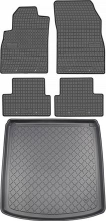 OEM Juego De Alfombrillas De Goma Para Coche Y Maletero Para Opel Astra Iv J Hatchback (09.2012-08.2018)