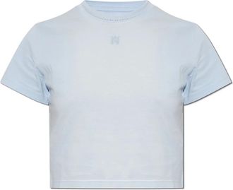 Amiri Logo T-shirt - Dames - T-shirts - Blauw - XS - Katoen - Tops