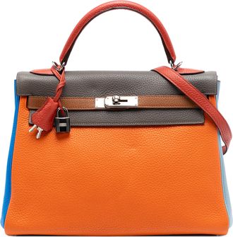 Herm&egrave;s Limited Edition Clemence Arlequin Kelly II Retourne 32