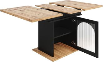 Urban Meuble Mesa de comedor extensible efecto madera con almacenaje
