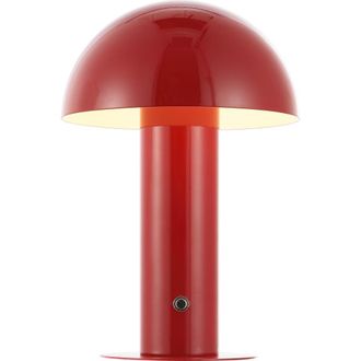 Jonathan Y Designs Boletus Contemporary Bohemian Rechargeable/Cordless Iron Integrated Portable LED Mushroom Table Lamp in Red at Nordstrom