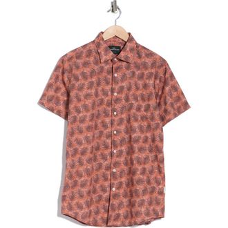 Rodd & Gunn Berkely Short Sleeve Cotton Button-Up Shirt in Terracotta at Nordstrom Rack, Size Xx-Large