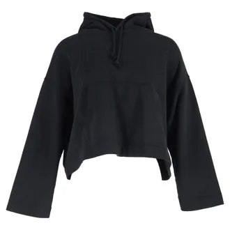 Acne Studios Cropped Hoodie in Black Cotton