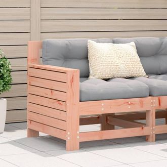 vidaXL Sof&aacute; De Jard&iacute;n Con Reposabrazos Y Coj&iacute;n Madera Maciza Douglas Vidaxl