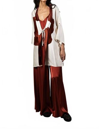 Anonyme Designers Leaf Kimono In Brick