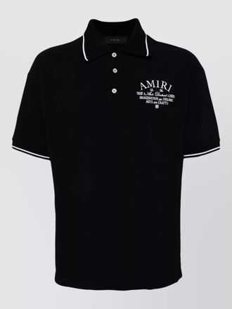 Amiri arts district ribbed collar polo shirt