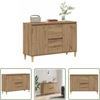 vidaXL Credenza in legno multistrato - Credenza Rovere Artigianale 102x35x70 cm in Legno Multistrato