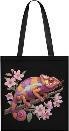 Generic Chameleon Print Tote Bag for Women Men Shoulder Bags Purses Pouch Handbags