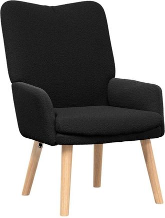 vidaXL Armchair Black 63 x 67 x 94 cm Sherpa Fabric vidaXL