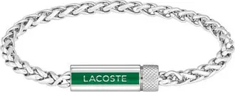 Lacoste Mens Spelt Bracelet in Silver at Nordstrom