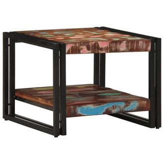 Berkfield Home Coffee Table Multicolour 50x50x38 cm Solid Wood Reclaimed | Size: 50 x 50 x 38 cm