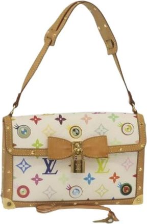 Louis Vuitton Pre-owned Vintage Monogram Canvas Handtas - Dames - Vintage Schoudertas - Wit - ONE Size - Vintage