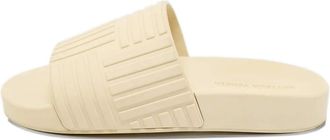 Bottega Veneta Geometrische rubberen slippers - Beige
