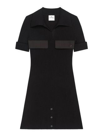Courr&egrave;ges Ribbed Midi Dress