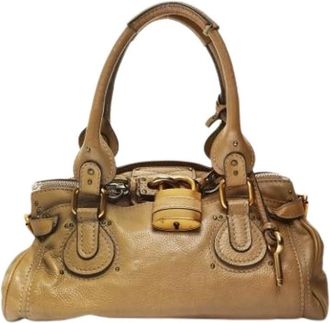 Chlo&eacute; Pre-owned Handbags, female, Beige, Size: ONE SIZE Pre-owned Paddington Shoulder bag