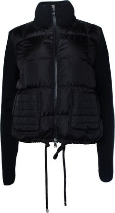 Moncler Moncler, hybride gewatteerde cardigan in zwart