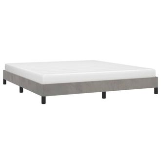 Berkfield Home Dense Bed Frame Light Grey 180x200 cm Super King Velvet