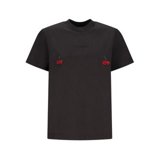 Des_Phemmes T-Shirts, female, Black, 2XS, Cherry Print Tee