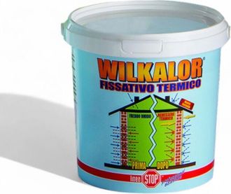 No Brand Fissativo termico con microsfere di vetro per isolamento termico e acustico antimuffa e anticondensa per muri freddi e umidi 5 lt