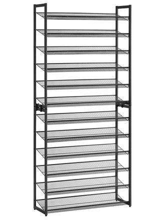 Songmics 2 organizadores de zapatos apilables de 6 niveles de color negro