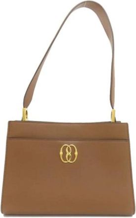 Bally Pre-owned Shoulder Bag - Dames - Vintage Schoudertas - Bruin - ONE Size - Leer - Vintage