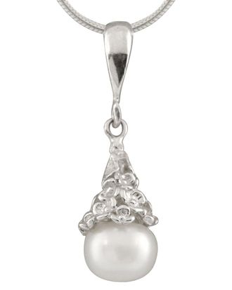 Splendid Pearls Silver 7-8Mm Pearl Pendant