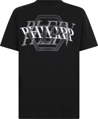 Philipp Plein Heren, Tops, Zwart, Maat: L Katoen